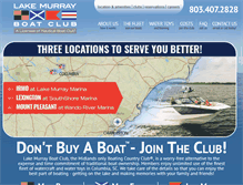 Tablet Screenshot of lakemurrayboatclub.com